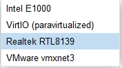 Promjena modela virtualizirane mrežne kartice