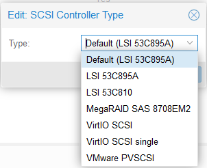 Vrste virtualiziranog disk kontrolera